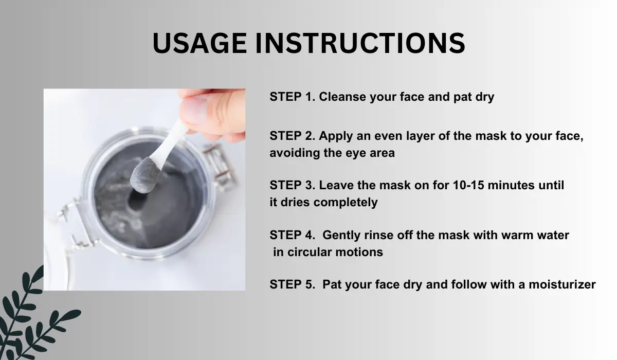 Dead Sea Mud Mask Usage Instruction
