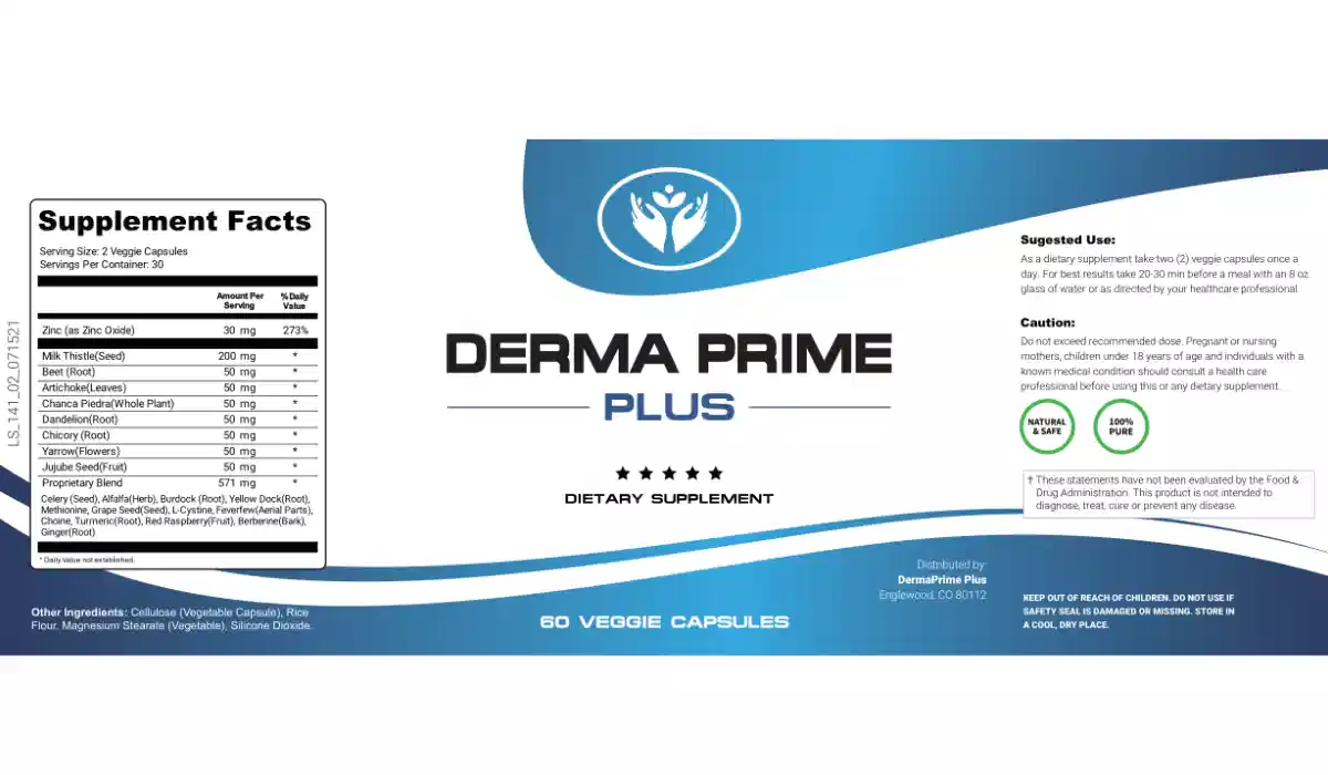 Derma Prime Plus Label