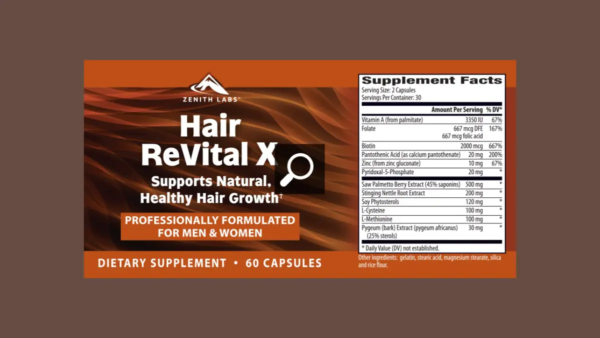 Hair Revital X supplement facts