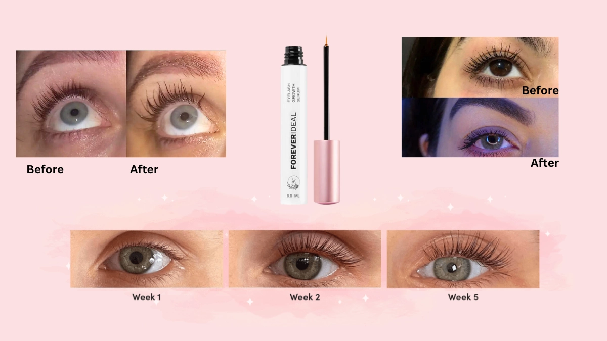 Forever Ideal Lash Serum before and after